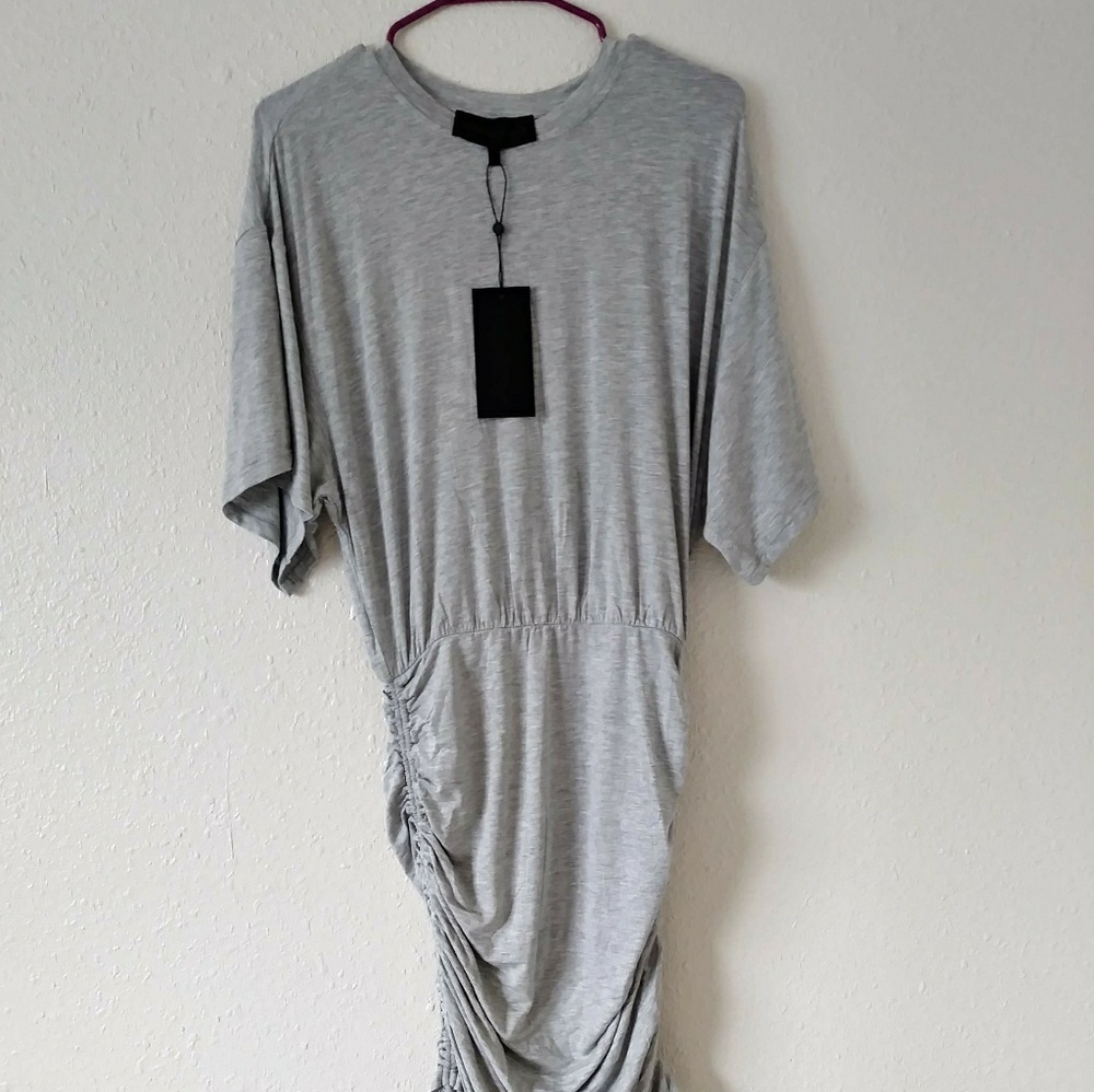 Kendall and Kylie Short Sleeve Runched Dress